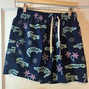 CHUBBIES Navy Alligator Print Swim Shorts